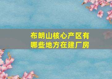 布朗山核心产区有哪些地方在建厂房