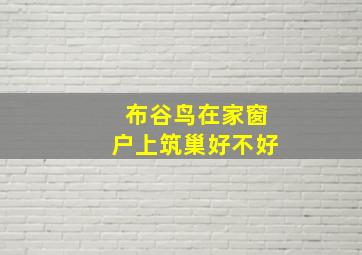 布谷鸟在家窗户上筑巢好不好