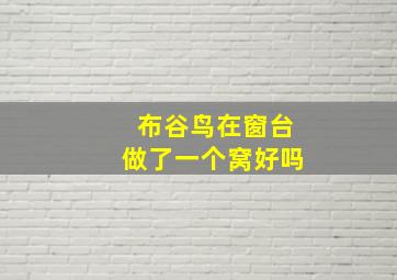 布谷鸟在窗台做了一个窝好吗