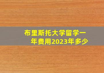 布里斯托大学留学一年费用2023年多少