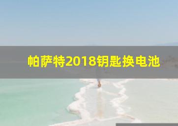 帕萨特2018钥匙换电池