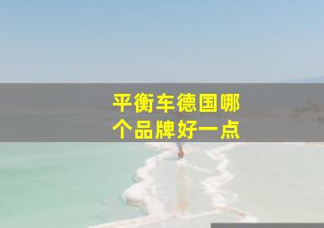 平衡车德国哪个品牌好一点