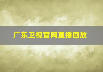 广东卫视官网直播回放