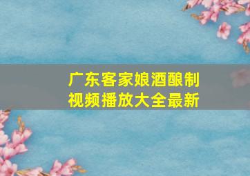 广东客家娘酒酿制视频播放大全最新