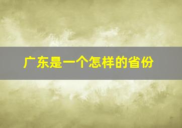 广东是一个怎样的省份