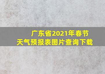 广东省2021年春节天气预报表图片查询下载