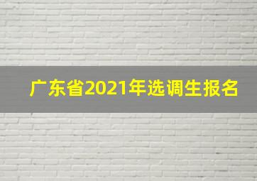 广东省2021年选调生报名