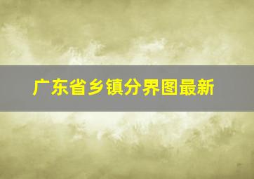 广东省乡镇分界图最新