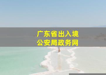 广东省出入境公安局政务网