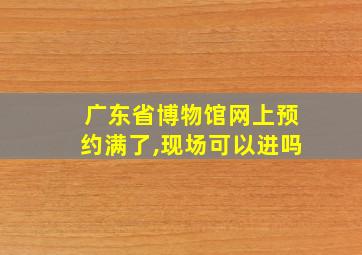 广东省博物馆网上预约满了,现场可以进吗