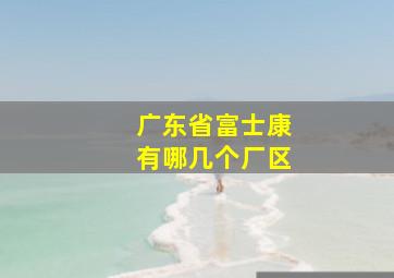 广东省富士康有哪几个厂区