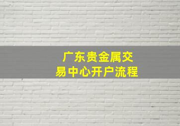 广东贵金属交易中心开户流程