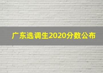 广东选调生2020分数公布