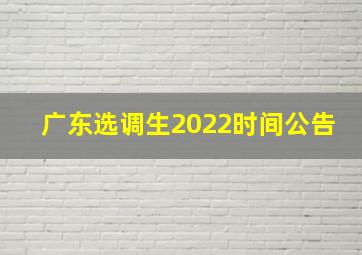 广东选调生2022时间公告