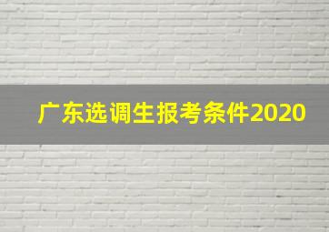 广东选调生报考条件2020