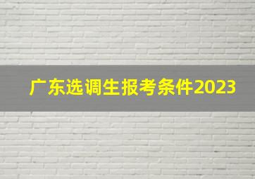 广东选调生报考条件2023