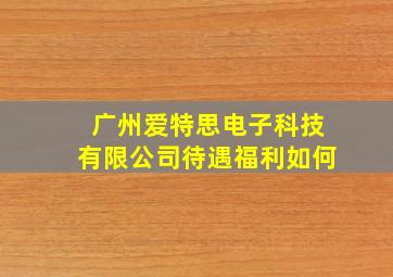 广州爱特思电子科技有限公司待遇福利如何