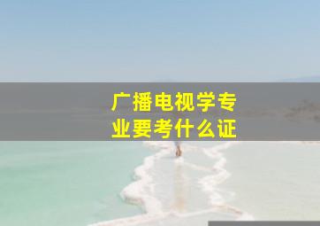 广播电视学专业要考什么证