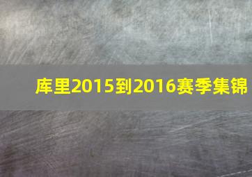 库里2015到2016赛季集锦