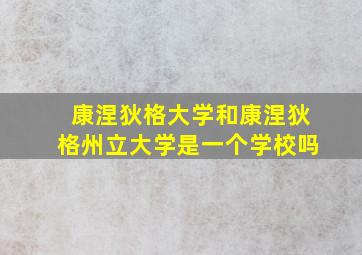 康涅狄格大学和康涅狄格州立大学是一个学校吗