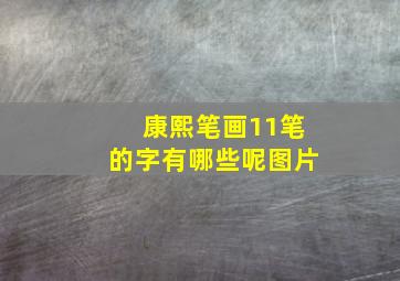 康熙笔画11笔的字有哪些呢图片