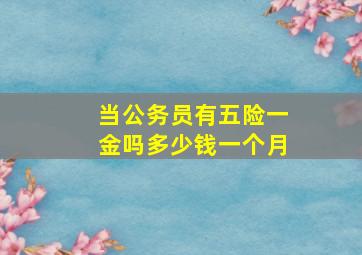 当公务员有五险一金吗多少钱一个月