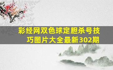 彩经网双色球定胆杀号技巧图片大全最新302期