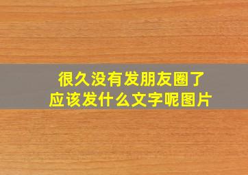 很久没有发朋友圈了应该发什么文字呢图片