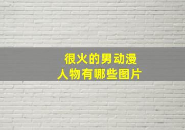 很火的男动漫人物有哪些图片