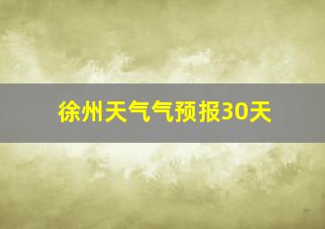 徐州天气气预报30天