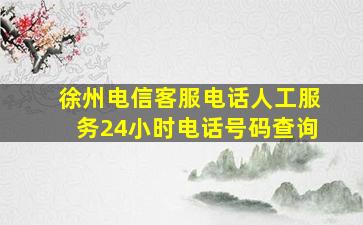 徐州电信客服电话人工服务24小时电话号码查询