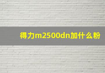 得力m2500dn加什么粉