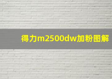 得力m2500dw加粉图解