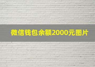 微信钱包余额2000元图片