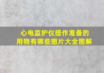 心电监护仪操作准备的用物有哪些图片大全图解