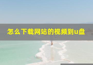 怎么下载网站的视频到u盘