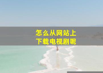 怎么从网站上下载电视剧呢