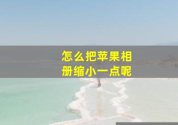 怎么把苹果相册缩小一点呢