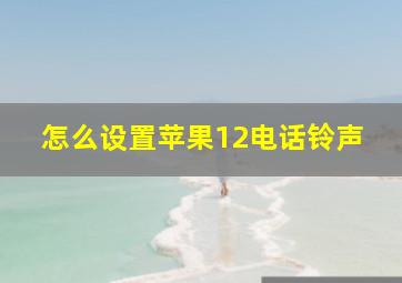 怎么设置苹果12电话铃声