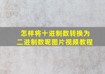 怎样将十进制数转换为二进制数呢图片视频教程