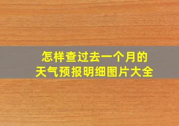 怎样查过去一个月的天气预报明细图片大全