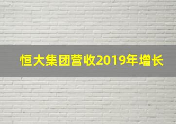 恒大集团营收2019年增长