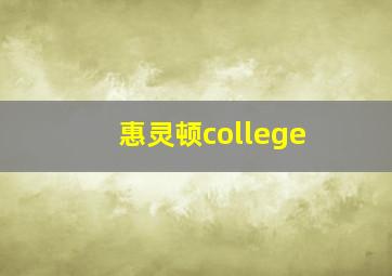 惠灵顿college