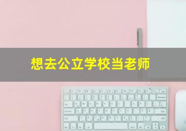 想去公立学校当老师