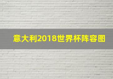 意大利2018世界杯阵容图