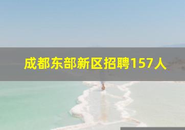 成都东部新区招聘157人