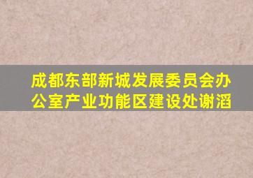 成都东部新城发展委员会办公室产业功能区建设处谢滔