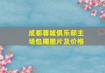 成都蓉城俱乐部主场包厢图片及价格