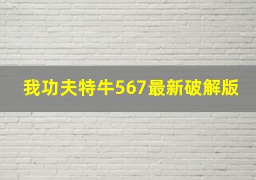 我功夫特牛567最新破解版