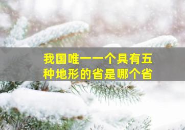 我国唯一一个具有五种地形的省是哪个省